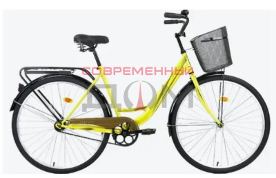 Велосипед Krakken Fortuna желтый /рама 20", колеса 28", открытая рама/